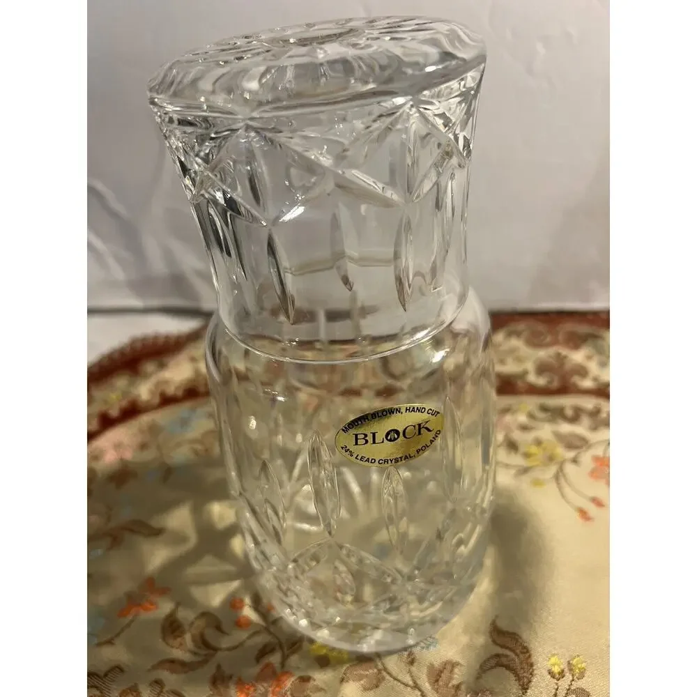 Crystal Clear Cut Glass Vase - Clear